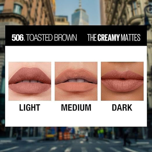 Maybelline Creamy Matte Lipstick / 506 Toasted Brown